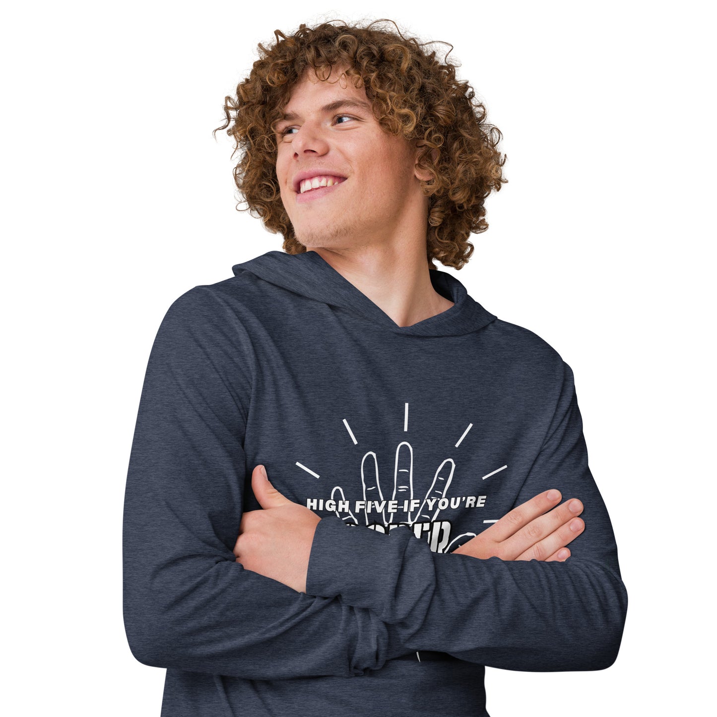 High Five Hooded long-sleeve tee