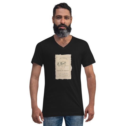 Zero Proof Label Unisex V-neck Tee